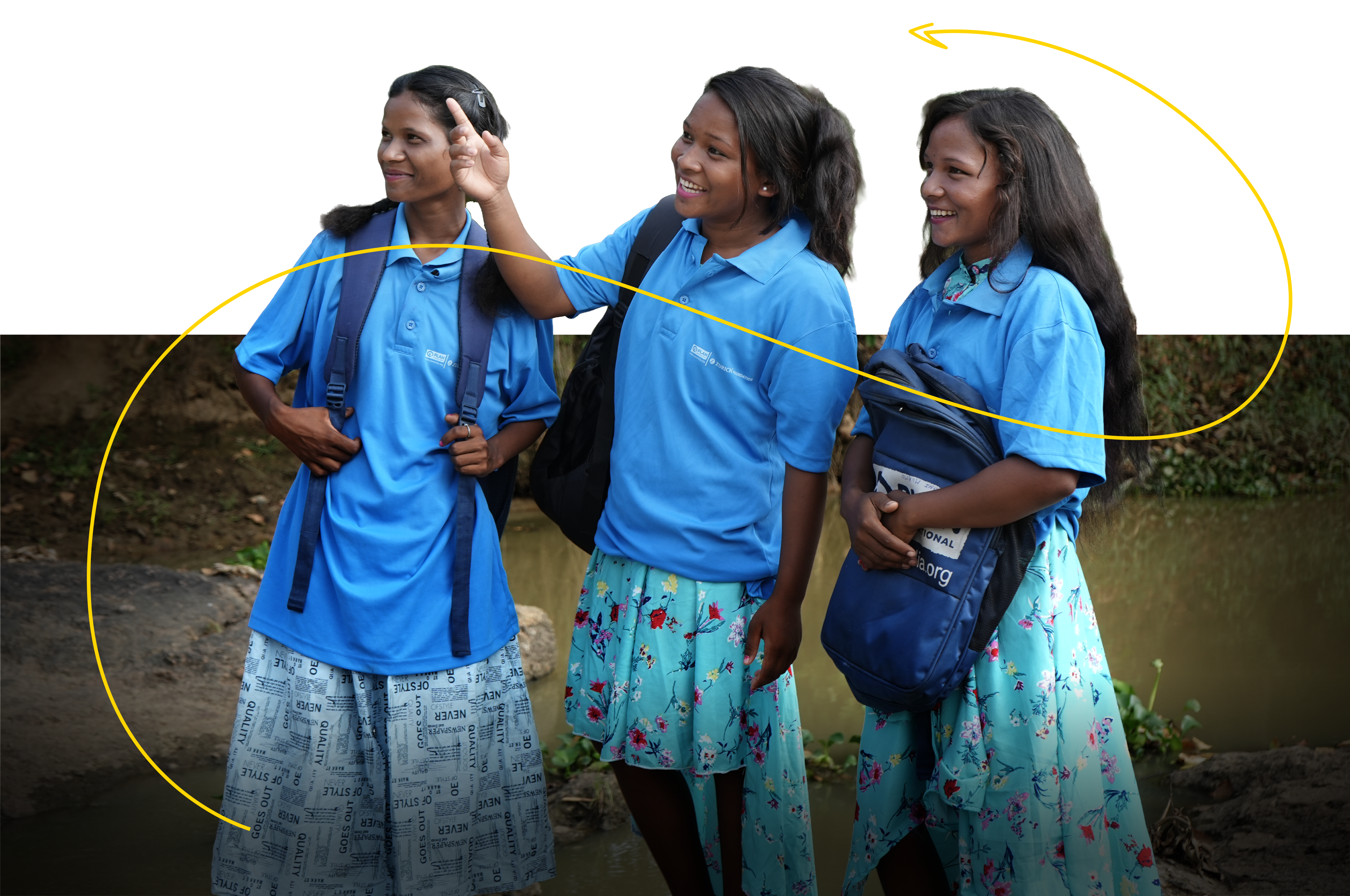 Children in school uniforms